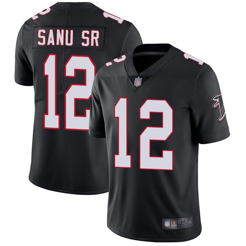 Atlanta Falcons Limited Black Men Mohamed Sanu Alternate Jersey NFL Football #12 Vapor Untouchable->nfl t-shirts->Sports Accessory